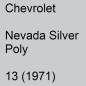 Preview: Chevrolet, Nevada Silver Poly, 13 (1971).